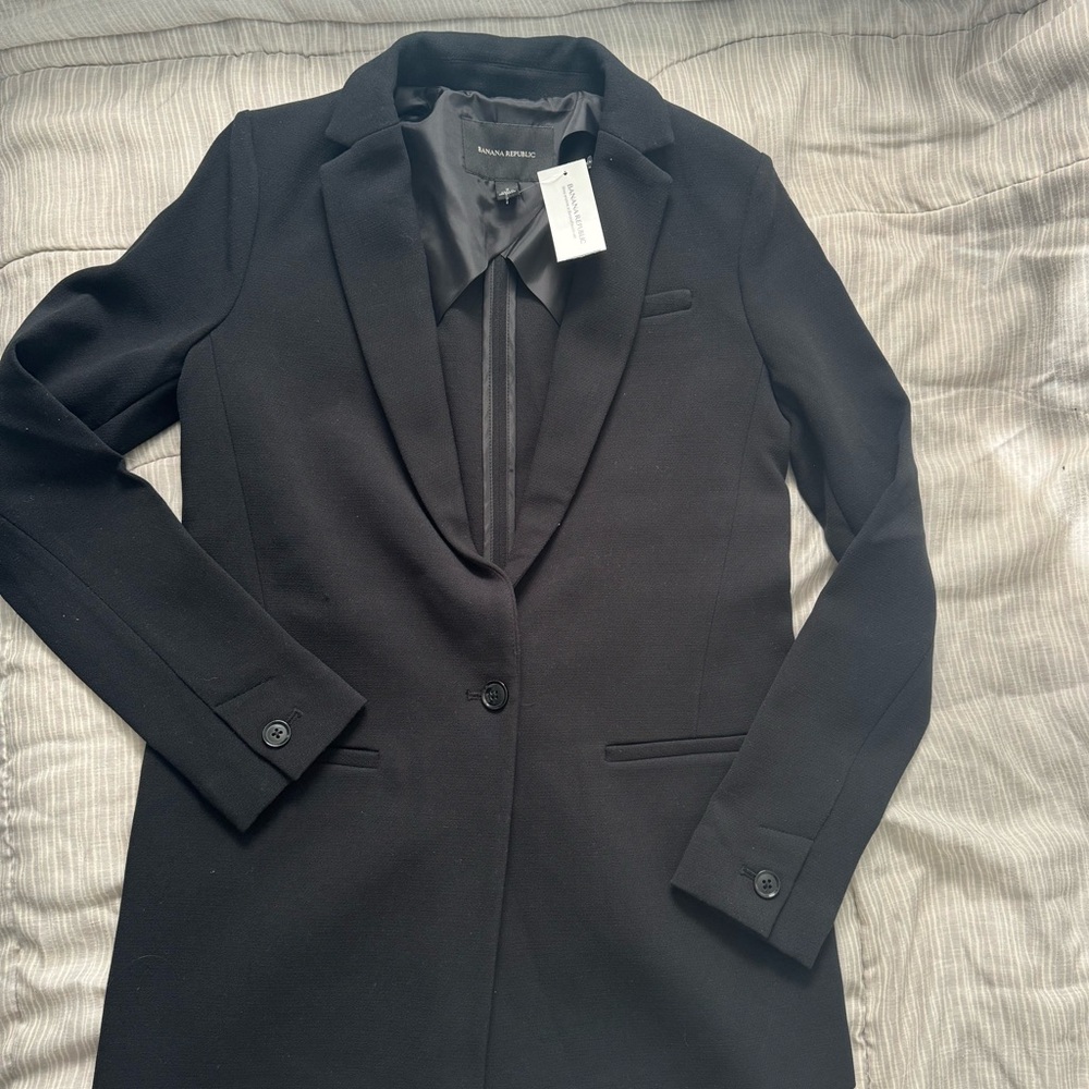 NWT one button black Banana Republic Blazer